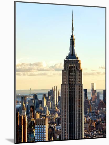 Empire State Building from Rockefeller Center at Dusk, Manhattan, New York City, United States-Philippe Hugonnard-Mounted Photographic Print