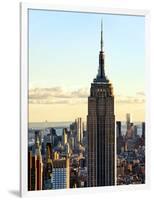 Empire State Building from Rockefeller Center at Dusk, Manhattan, New York City, United States-Philippe Hugonnard-Framed Photographic Print