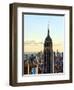 Empire State Building from Rockefeller Center at Dusk, Manhattan, New York City, United States-Philippe Hugonnard-Framed Photographic Print