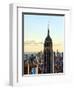 Empire State Building from Rockefeller Center at Dusk, Manhattan, New York City, United States-Philippe Hugonnard-Framed Photographic Print