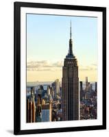 Empire State Building from Rockefeller Center at Dusk, Manhattan, New York City, United States-Philippe Hugonnard-Framed Photographic Print