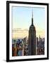 Empire State Building from Rockefeller Center at Dusk, Manhattan, New York City, United States-Philippe Hugonnard-Framed Photographic Print