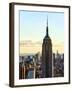 Empire State Building from Rockefeller Center at Dusk, Manhattan, New York City, United States-Philippe Hugonnard-Framed Premium Photographic Print