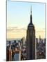 Empire State Building from Rockefeller Center at Dusk, Manhattan, New York City, United States-Philippe Hugonnard-Mounted Premium Photographic Print