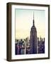 Empire State Building from Rockefeller Center at Dusk, Manhattan, New York City, US, Vintage-Philippe Hugonnard-Framed Photographic Print