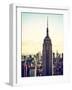 Empire State Building from Rockefeller Center at Dusk, Manhattan, New York City, US, Vintage-Philippe Hugonnard-Framed Photographic Print