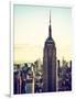 Empire State Building from Rockefeller Center at Dusk, Manhattan, New York City, US, Vintage-Philippe Hugonnard-Framed Photographic Print