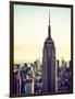 Empire State Building from Rockefeller Center at Dusk, Manhattan, New York City, US, Vintage-Philippe Hugonnard-Framed Photographic Print