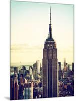 Empire State Building from Rockefeller Center at Dusk, Manhattan, New York City, US, Vintage-Philippe Hugonnard-Mounted Photographic Print