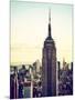 Empire State Building from Rockefeller Center at Dusk, Manhattan, New York City, US, Vintage-Philippe Hugonnard-Mounted Photographic Print