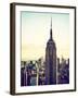 Empire State Building from Rockefeller Center at Dusk, Manhattan, New York City, US, Vintage-Philippe Hugonnard-Framed Photographic Print