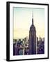 Empire State Building from Rockefeller Center at Dusk, Manhattan, New York City, US, Vintage-Philippe Hugonnard-Framed Photographic Print