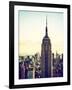 Empire State Building from Rockefeller Center at Dusk, Manhattan, New York City, US, Vintage-Philippe Hugonnard-Framed Photographic Print