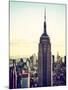 Empire State Building from Rockefeller Center at Dusk, Manhattan, New York City, US, Vintage-Philippe Hugonnard-Mounted Photographic Print