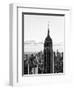 Empire State Building from Rockefeller Center at Dusk, Manhattan, NYC, Black and White Photography-Philippe Hugonnard-Framed Photographic Print