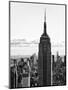 Empire State Building from Rockefeller Center at Dusk, Manhattan, NYC, Black and White Photography-Philippe Hugonnard-Mounted Photographic Print