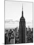 Empire State Building from Rockefeller Center at Dusk, Manhattan, NYC, Black and White Photography-Philippe Hugonnard-Mounted Photographic Print