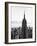 Empire State Building from Rockefeller Center at Dusk, Manhattan, NYC, Black and White Photography-Philippe Hugonnard-Framed Photographic Print