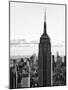 Empire State Building from Rockefeller Center at Dusk, Manhattan, NYC, Black and White Photography-Philippe Hugonnard-Mounted Photographic Print