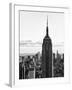 Empire State Building from Rockefeller Center at Dusk, Manhattan, NYC, Black and White Photography-Philippe Hugonnard-Framed Photographic Print