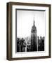 Empire State Building from Rockefeller Center at Dusk, Manhattan, NYC, US, Old Black and White-Philippe Hugonnard-Framed Photographic Print