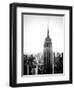 Empire State Building from Rockefeller Center at Dusk, Manhattan, NYC, US, Old Black and White-Philippe Hugonnard-Framed Photographic Print