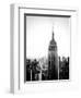 Empire State Building from Rockefeller Center at Dusk, Manhattan, NYC, US, Old Black and White-Philippe Hugonnard-Framed Photographic Print