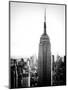 Empire State Building from Rockefeller Center at Dusk, Manhattan, NYC, US, Old Black and White-Philippe Hugonnard-Mounted Photographic Print