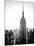 Empire State Building from Rockefeller Center at Dusk, Manhattan, NYC, US, Old Black and White-Philippe Hugonnard-Mounted Premium Photographic Print