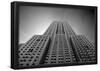 Empire State Building From Street B/W-null-Framed Poster