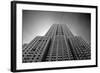 Empire State Building From Street B/W-null-Framed Photo