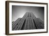 Empire State Building From Street B/W-null-Framed Photo