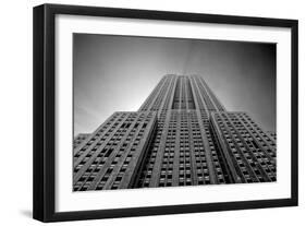 Empire State Building From Street B/W-null-Framed Photo