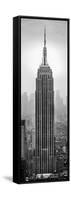 Empire State Building in a City, Manhattan, New York City, New York State, USA-null-Framed Stretched Canvas