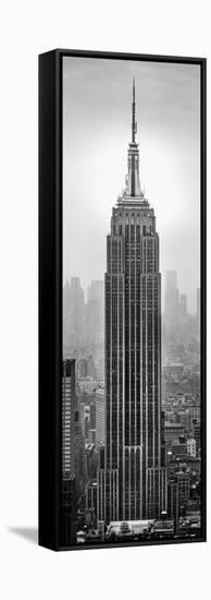 Empire State Building in a City, Manhattan, New York City, New York State, USA-null-Framed Stretched Canvas