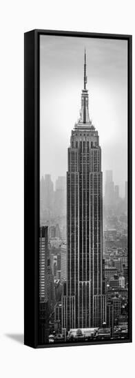 Empire State Building in a City, Manhattan, New York City, New York State, USA-null-Framed Stretched Canvas