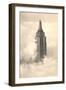 Empire State Building in the Clouds-null-Framed Art Print