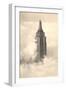 Empire State Building in the Clouds-null-Framed Art Print