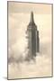 Empire State Building in the Clouds-null-Mounted Art Print