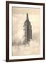 Empire State Building in the Clouds-null-Framed Art Print