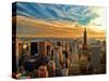 Empire State Building in the Evening, Manhattan, New York City-Sabine Jacobs-Stretched Canvas