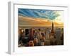 Empire State Building in the Evening, Manhattan, New York City-Sabine Jacobs-Framed Photographic Print