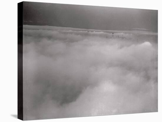 Empire State Building in the Fog-null-Stretched Canvas