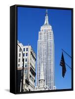 Empire State Building, Manhattan, New York City, New York, USA-Amanda Hall-Framed Stretched Canvas