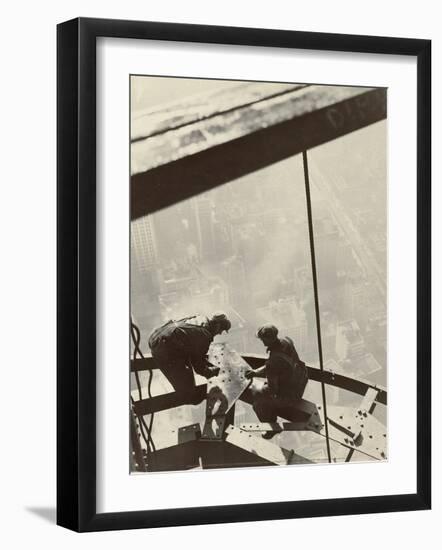 Empire State Building, New York, 1931 Digital image courtesy of the Getty's Open Content Program.-Edward Hine-Framed Art Print
