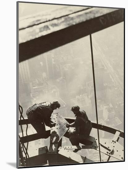 Empire State Building, New York, 1931 Digital image courtesy of the Getty's Open Content Program.-Edward Hine-Mounted Art Print