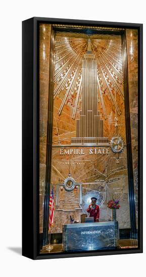 Empire State Building, New York City, New York, United States of America, North America-Karen Deakin-Framed Stretched Canvas