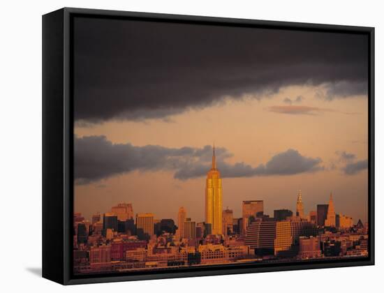 Empire State Building, New York City, Ny, USA-Walter Bibikow-Framed Stretched Canvas