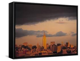 Empire State Building, New York City, Ny, USA-Walter Bibikow-Framed Stretched Canvas