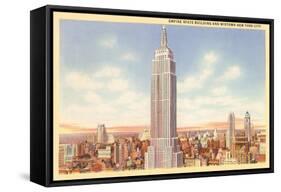 Empire State Building, New York City-null-Framed Stretched Canvas